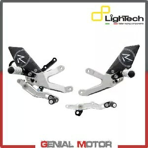LIGHTECH R �o�[�W���� �����\���A�Z�b�g �V���o�[ BMW S 1000 R 2017 - 2019 LIGHTECH R VERSION ADJUSTABLE REAR SETS Silver Bmw S 1000 R 2017 - 2019 �y���s�A���i�z