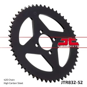 ���}�n FS1-E 50 DX 1973-1974 JT �u���b�N ���A �X�v���P�b�g 52T 420 JTR832.52- Yamaha FS1-E 50 DX 1973-1974 JT Black Rear Sprocket 52T 420 JTR832.52- �y���s�A���i�z