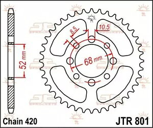 �X�Y�L TS 50�n Apx 1982 JT �i�`������ ���A�X�v���P�b�g 51T 420 JTR801.51- Suzuki Ts 50 Series Apx 1982 JT Natural Rear Sprocket 51T 420 JTR801.51-