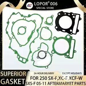 エンジン シリンダー クランクケース クラッチ スターター ジェネレーター ガスケット セット 250 SX-F XC-F用 Engine Cylinder Crankcase Clutch Starter Generator Gasket Set FOR 250 SX-F XC-F