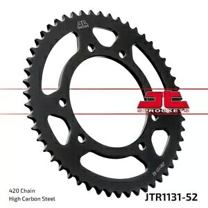 Rieju MRT 50 SM PRO 2010-2020 JT �u���b�N ���A �X�v���P�b�g 52T 420 JTR1131.52 Rieju MRT 50 SM PRO 2010-2020 JT Black Rear Sprocket 52T 420 JTR1131.52 �y���s�A���i�z