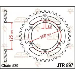 �n�X�N�o�[�i WR 250 1999-2012 JT �V���o�[ �t�����g �X�v���P�b�g 15T 520 JTF824.15- Husqvarna Wr 250 1999-2012 JT Silver Front Sprocket 15T 520 JTF824.15- �y���s�A���i�z