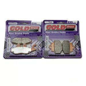 Goldfren S33 �u���[�L�p�b�h �t�����g & ���A Vespa GTS 300 ie Super No ABS 2008-2015 Goldfren S33 Brake Pads Front & Rear For Vespa GTS 300 ie Super No ABS 2008-2015 �y���s�A���i�z