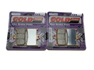 Goldfren S33 �u���[�L�p�b�h �t�����g ���}�n XJR 1300 2003-2004 Goldfren S33 Brake Pads Front For Yamaha XJR 1300 2003-2004 �y���s�A���i�z