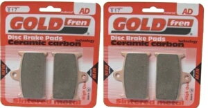 u[LfBXNpbhtg Goldfren gCAtgtB[ 900 885cc 3 V_[Y 1996 Brake Disc Pads Front Goldfren For Triumph Trophy 900 885cc 3 Cylinder Carb 1996