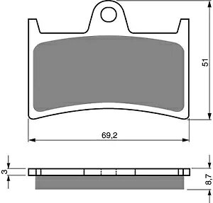 Goldfren S33 u[Lpbh tg }n YZF-R1M 2015-2019p Goldfren S33 Brake Pads Front For Yamaha YZF-R1M 2015-2019