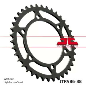 ���}�n FZ6 600 S 2004-2006 JT �u���b�N ���A �X�v���P�b�g 38T 520 JTR486.38 Yamaha FZ6 600 S 2004-2006 JT Black Rear Sprocket 38T 520 JTR486.38 �y���s�A���i�z