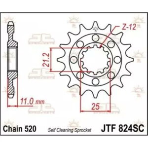 �n�X�N�o�[�i TE 310 I.E. 2009-2010 JT �i�`������ �t�����g �X�v���P�b�g 14T 520 JTF824.14SC- Husqvarna TE 310 I.E. 2009-2010 JT Natural Front Sprocket 14T 520 JTF824.14SC- �y���s�A���i�z