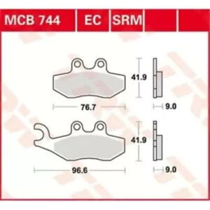 �A�v�����A SR 50 2013-2017 TRW EC �V���[�Y �Z���~�b�N �u���[�L �p�b�h MCB744EC Aprilia SR 50 2013-2017 TRW EC Series Ceramic Brake Pads MCB744EC �y���s�A���i�z