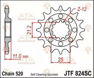 �n�X�N�o�[�i Te 570 2001-2003 JT �i�`������ �t�����g �X�v���P�b�g 14T 520 JTF824.14SC- Husqvarna Te 570 2001-2003 JT Natural Front Sprocket 14T 520 JTF824.14SC- �y���s�A���i�z