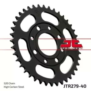 �z���_ MBX 125 F 1984-1985 JT �u���b�N ���A �X�v���P�b�g 40T 520 JTR279.40 Honda MBX 125 F 1984-1985 JT Black Rear Sprocket 40T 520 JTR279.40 �y���s�A���i�z