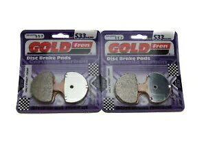 Goldfren S33 �u���[�L�p�b�h �t�����g �n�[���[�_�r�b�h�\�� FLHR�AFLHRCI �L���O 1994-1999 �p Goldfren S33 Brake Pads Front For Harley Davidson FLHR, FLHRCI King 1994-1999 �y���s�A���i�z