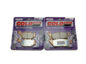Goldfren S33 �u���[�L�p�b�h �t�����g & ���A �z���_ VRX 400 T (NC33) 1996 Goldfren S33 Brake Pads Front & Rear For Honda VRX 400 T (NC33) 1996 �y���s�A���i�z