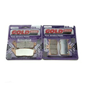 Goldfren S33 �u���[�L�p�b�h �t�����g & ���A �r�N�g���[�x�K�X 2008-2012 Goldfren S33 Brake Pads Front & Rear For Victory Vegas 2008-2012 �y���s�A���i�z