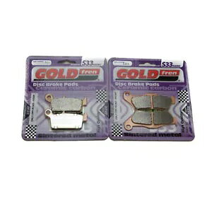 Goldfren S33 �u���[�L�p�b�h �t�����g & ���A T.M. �pMX 85 (�r�b�O�z�C�[��) 2002-2004 Goldfren S33 Brake Pads Front & Rear For T.M. MX 85 (Big Wheel) 2002-2004 �y���s�A���i�z