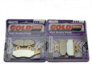 Goldfren S33 �u���[�L�p�b�h �t�����g & ���A ���}�n DT 230 (4TP1/2) �����c�@ 1997-1998 Goldfren S33 Brake Pads Front & Rear For Yamaha DT 230 (4TP1/2) Lanza 1997-1998 �y���s�A���i�z