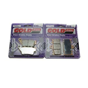 Goldfren S33 �u���[�L�p�b�h �t�����g & ���A Husaberg ���ׂẴX�[�p�[���^�[�h 2000-2003 �p Goldfren S33 Brake Pads Front & Rear For Husaberg All Supermotard 2000-2003 �y���s�A���i�z