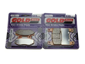 Goldfren S33 �u���[�L�p�b�h �t�����g & ���A Hyosung ST7 (ST 700 i) 2010-2015 Goldfren S33 Brake Pads Front & Rear For Hyosung ST7 (ST 700 i) 2010-2015 �y���s�A���i�z