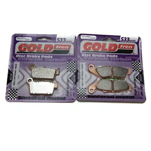 Goldfren S33 �u���[�L�p�b�h �t�����g & ���A ���}�n YZ 125 R/S/T/V/W (2T) 2003-2007 Goldfren S33 Brake Pads Front & Rear For Yamaha YZ 125 R/S/T/V/W (2T) 2003-2007 �y���s�A���i�z