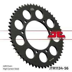 ダービ センダ 125 R 2004-2008 JT ブラック リア スプロケット 56T 428 JTR1134.56- Derbi Senda 125 R 2004-2008 JT Black Rear Sprocket 56T 428 JTR1134.56-