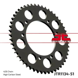 Derbi SENDA 125 DRD SM 4V 2009-2013 JT i` A XvPbg 51T 428 JTR1134.51 Derbi SENDA 125 DRD SM 4V 2009-2013 JT Natural Rear Sprocket 51T 428 JTR1134.51