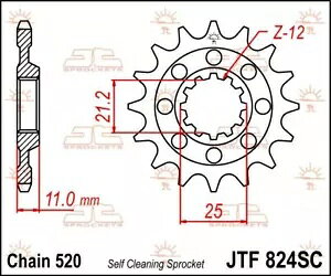 nXNo[i Sm 450 R I.E. 2008-2009 JT i` tg XvPbg 14T 520- Husqvarna Sm 450 R I.E. 2008-2009 JT Natural Front Sprocket 14T 520-