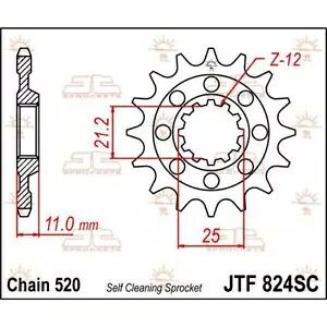 �n�X�N�o�[�i TE 610 2006-2007 JT �i�`������ �t�����g �X�v���P�b�g 14T 520 JTF824.14SC- Husqvarna TE 610 2006-2007 JT Natural Front Sprocket 14T 520 JTF824.14SC- �y���s�A���i�z