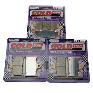 Goldfren S33 �u���[�L�p�b�h �t�����g & ���A �g���C�A���t �T���_�[�o�[�h LT 1699cc 2014-2018 Goldfren S33 Brake Pads Front & Rear For Triumph Thunderbird LT 1699cc 2014-2018 �y���s�A���i�z