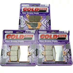 Goldfren S33 u[Lpbh tg & A }n YZF-R1 2015-2019p Goldfren S33 Brake Pads Front & Rear For Yamaha YZF-R1 2015-2019