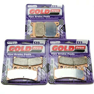 Goldfren u[Lpbh tg & A }n FZR1000 EX UP 6 |bg Cal 1994-1995 Goldfren Brake Pads Front & Rear For Yamaha FZR1000 EX UP 6 pot Cal 1994-1995