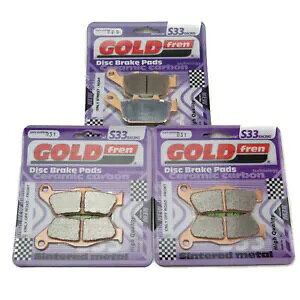 Goldfren S33 �u���[�L�p�b�h �t�����g & ���A �g���C�A���t �^�C�K�[ 800 XRx ABS 2018-2019 Goldfren S33 Brake Pads Front & Rear For Triumph Tiger 800 XRx ABS 2018-2019