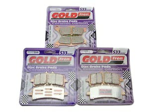 Goldfren S33 �u���[�L�p�b�h �t�����g & ���A Ktm 990 �X�[�p�[���g R (SM-R) 2010-2013 �p Goldfren S33 Brake Pads Front & Rear For Ktm 990 Supermoto R (SM-R) 2010-2013 �y���s�A���i�z