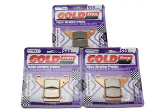 Goldfren S33 u[Lpbh tg & A JY} Nbh MF90 t@Rp Goldfren S33 Brake Pads Front & Rear For Kazuma Quads MF90 Falcon