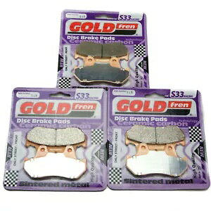 Goldfren S33 �u���[�L�p�b�h �t�����g & ���A �z���_ CX 650 ED 1983 Goldfren S33 Brake Pads Front & Rear For Honda CX 650 ED 1983 �y���s�A���i�z