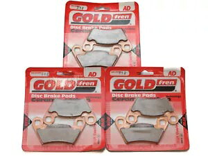 Goldfren �u���[�L�p�b�h �t�����g & ���A �|�����X PPS/�V���[�Y 11 6x6 �R���v���[�g�Z�b�g�p Goldfren Brake Pads Front & Rear For Polaris PPS/Series 11 6x6 Complete Set �y���s�A���i�z