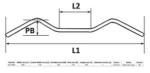 nho[ 1 C` N[ 7 C` CY (1 CC) - fBvȂ Handlebars 1 inch Chrome 7 inch Rise (1 CC) - Without Dimples