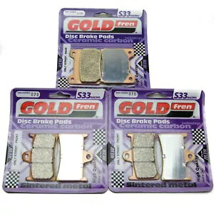 Goldfren S33 u[Lpbh tg & A }n XJR 1300 L 5EA2/5EA3/5EA4 1999 Goldfren S33 Brake Pads Front & Rear For Yamaha XJR 1300 L 5EA2/5EA3/5EA4 1999