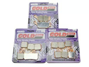 Goldfren u[Lpbh tg & A }n YZF-R1 6 |bgWA Cal 2007-2008 Goldfren Brake Pads Front & Rear For Yamaha YZF-R1 6 pot radial Cal 2007-2008