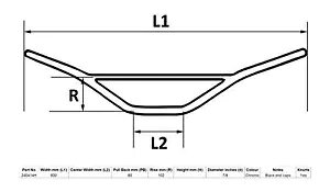 nho[ 7/8 gC N[ 4C` CY }n XT500p (930mm ) (e) Handlebar 7/8Trail Chrome 4" Rise For Yamaha XT500(930mm Lon" (Each)