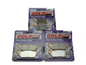 Goldfren S33 �u���[�L�p�b�h �t�����g & ���A �g���C�A���t �^�C�K�[ 800 XCx ABS 2015-2018 Goldfren S33 Brake Pads Front & Rear For Triumph Tiger 800 XCx ABS 2015-2018