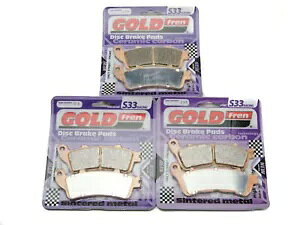 Goldfren S33 �u���[�L�p�b�h �t�����g & ���A �z���_ VFR 800 FiW/FiX 1998-1999 Goldfren S33 Brake Pads Front & Rear For Honda VFR 800 FiW/FiX 1998-1999 �y���s�A���i�z
