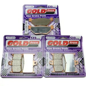 Goldfren S33 �u���[�L�p�b�h �t�����g & ���A ���}�n TDM 900 (5PS/�� ABS) 2002-2014 Goldfren S33 Brake Pads Front & Rear For Yamaha TDM 900 (5PS/Non ABS) 2002-2014 �y���s�A���i�z