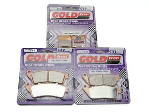 Goldfren u[Lpbh tg & A z_ FJS 600 Vo[EBO  ABS 2001-2006 Goldfren Brake Pads Front & Rear For Honda FJS 600 Silverwing Non ABS 2001-2006