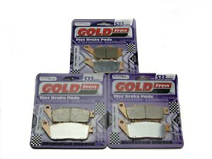 Goldfren S33 �u���[�L�p�b�h �t�����g & ���A �z���_ CB 600 F2Y F21 �z�[�l�b�g 2000-2004 Goldfren S33 Brake Pads Front & Rear For Honda CB 600 F2Y F21 Hornet 2000-2004 �y���s�A���i�z