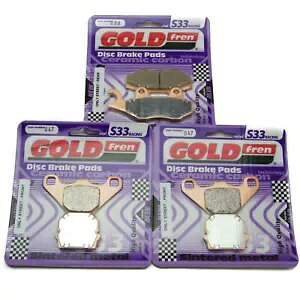 Goldfren S33 �u���[�L�p�b�h �t�����g & ���A �{���o���f�B�A/Brp �����[ 200 2005-2007 Goldfren S33 Brake Pads Front & Rear For Bombardier/Brp Rally 200 2005-2007