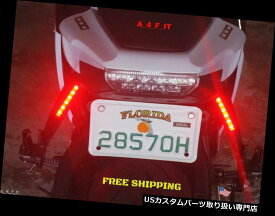 USテールライト ユニバーサルレッドLEDリアブレーキテールライトランプカワサキオートバイx 2本アメリカ Universal RED LED Rear Brake Tail Light Lamp Kawasaki Motorcycle x 2pcs USA