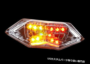 USe[Cg JTLjW250RjW300CeO[ebhLED^[VOie[CgNAY Kawasaki Ninja 250R Ninja 300 Integrated LED Turn Signal TailLight CLEAR LEN