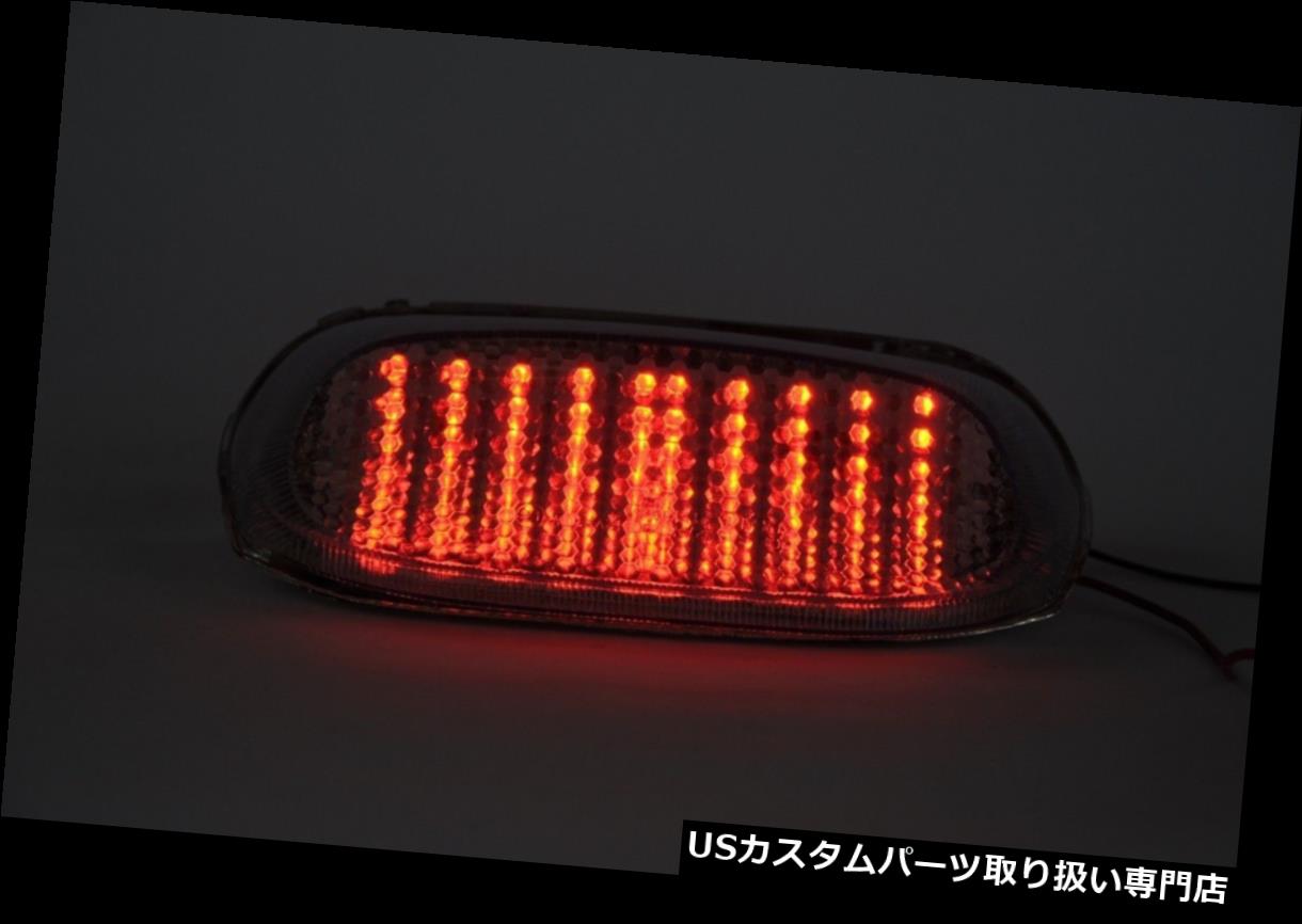 USテールライト Kawasaki 2004 ZZR250用統合型ターンシグナル付きクリアテールライトLEDクリア Brake Tail Light LED Clear with Integrated Turn Signal for Kawasaki 2004 ZZR250 テールランプ