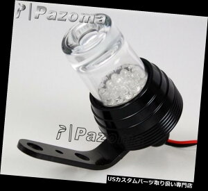 USe[Cg n[[`bp[̏Ŋւ̂߂̌^̍VbgOXLED̃e[vv Vintage Black Shot Glass LED Taillight Lamp For Harley Chopper Triumph Customs