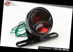 USe[Cg JX^fbNXubNI[goCAtF_[e[CgvwuPbgtH[hX^C Custom Deluxe Black Motorcycle Rear Fender Tail Light Lamp w Bracket Ford Style